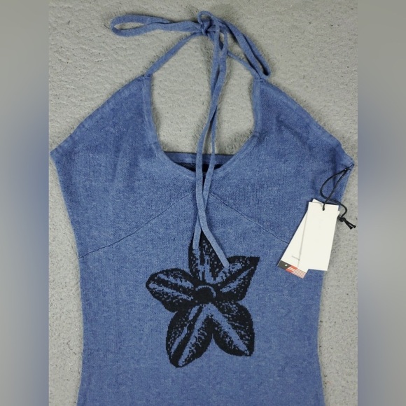 NWT Honor The Gift Floral Knit Halter Dress In Black Size Large NWT - Picture 3 of 13